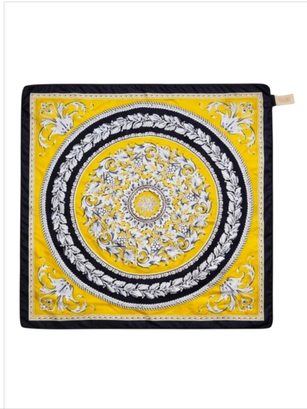 Versace | Barocco Silk Scarf 35” Black & Gold